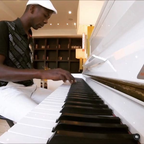 Public piano in Montpellier, Occitania, France