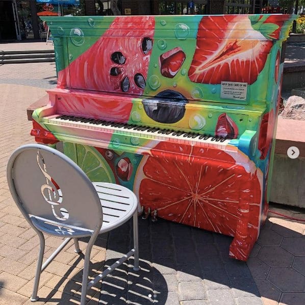 Public piano in Fort Collins, Colorado, United States