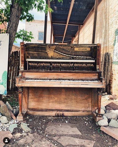 Public piano in Chaffee County, Colorado, United States