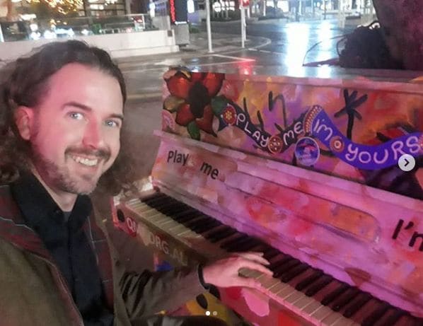 Public piano in Brisbane City, Queensland, Australia