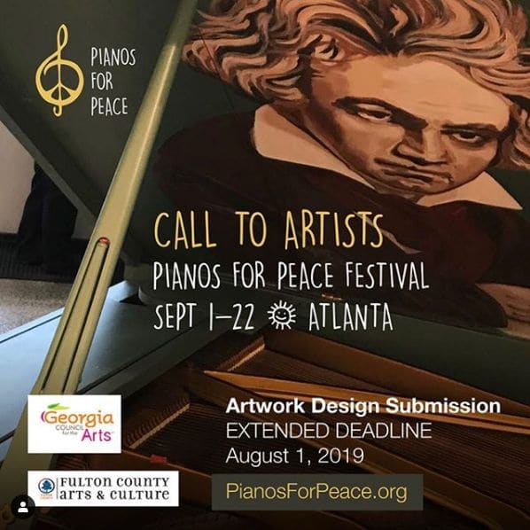 Photo of Pianos For Peace at Giant Peach, Peachtree Street, Brookwood, Atlanta, Fulton County, Georgia, 30363, United States