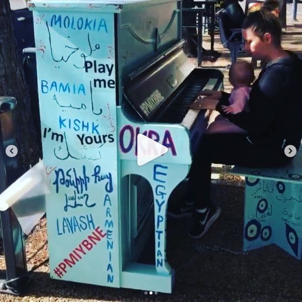 Public piano in Brisbane City, Queensland, Australia
