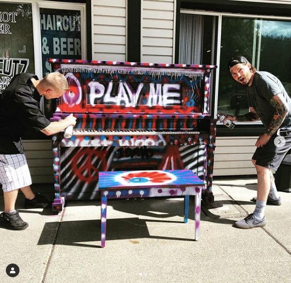 Public piano in Kootenai County, Idaho, United States