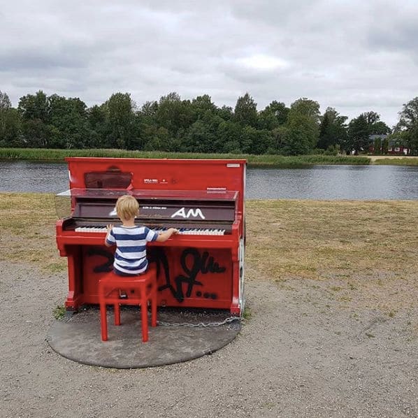 Public piano in Karlstad, Sweden