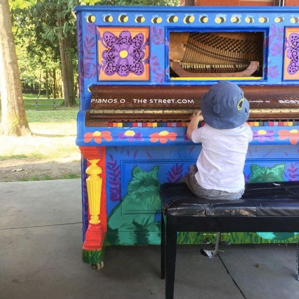Public piano in Port Coquitlam, British Columbia, Canada