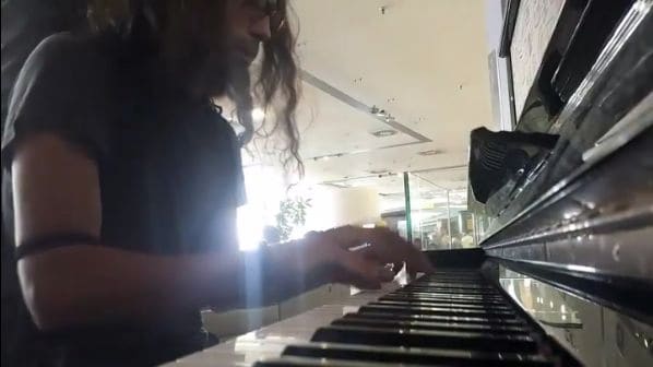Public piano in Naples, Campania, Italy
