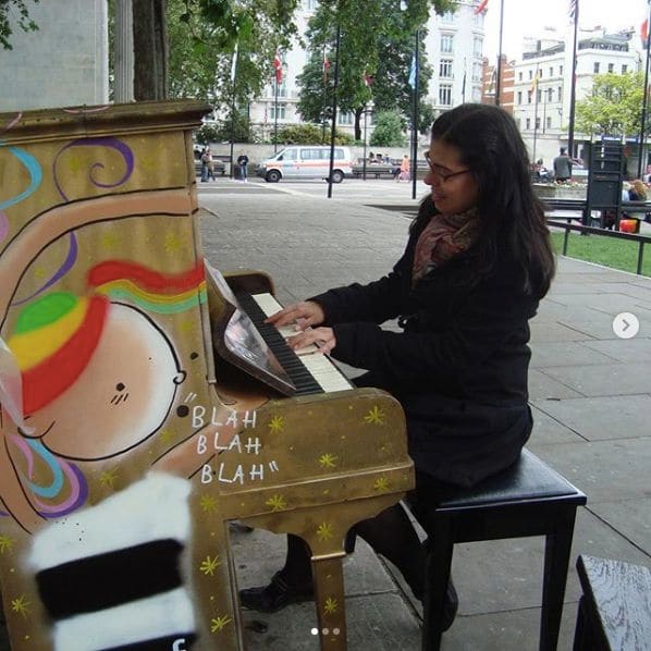 Public piano in Westminster, England, United Kingdom