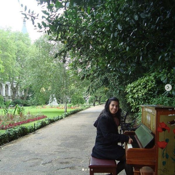 Public piano in Westminster, England, United Kingdom
