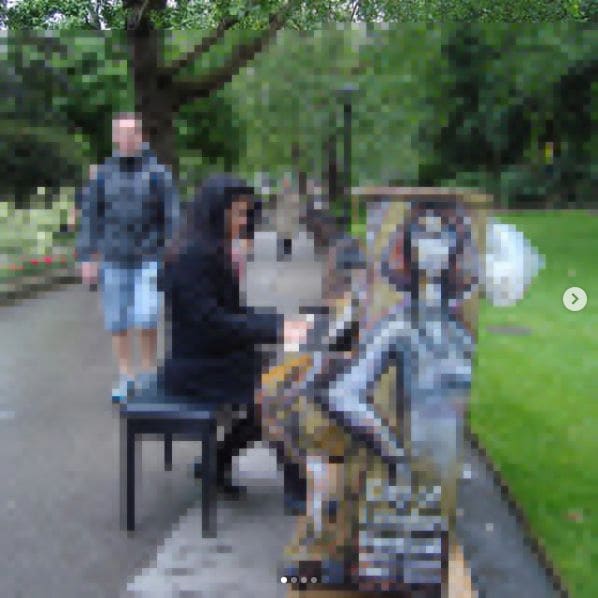 Public piano in Westminster, England, United Kingdom