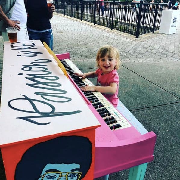 Public piano in Peabody, Massachusetts, United States