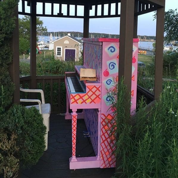 Public piano in Knox County, Maine, United States
