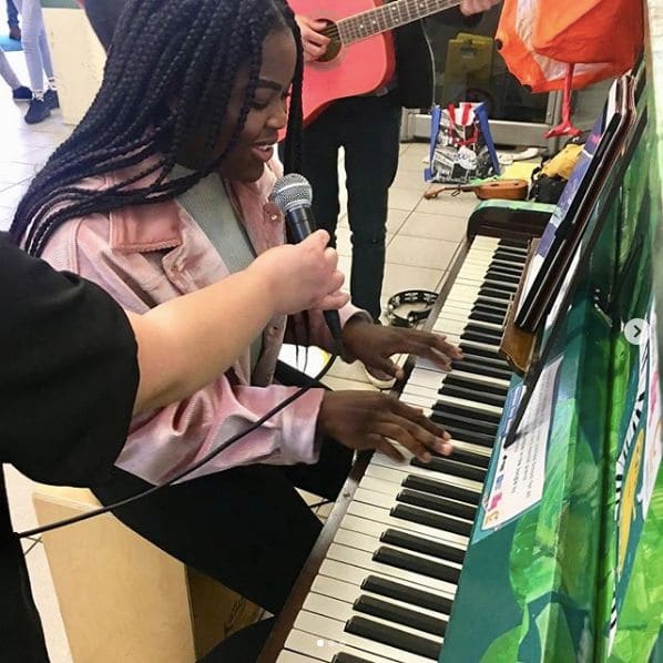 Public piano in West Sussex, England, United Kingdom