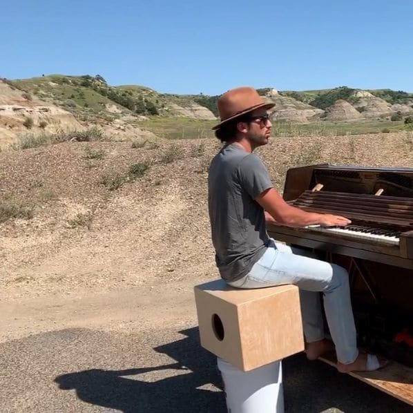 Public piano in Billings County, North Dakota, United States