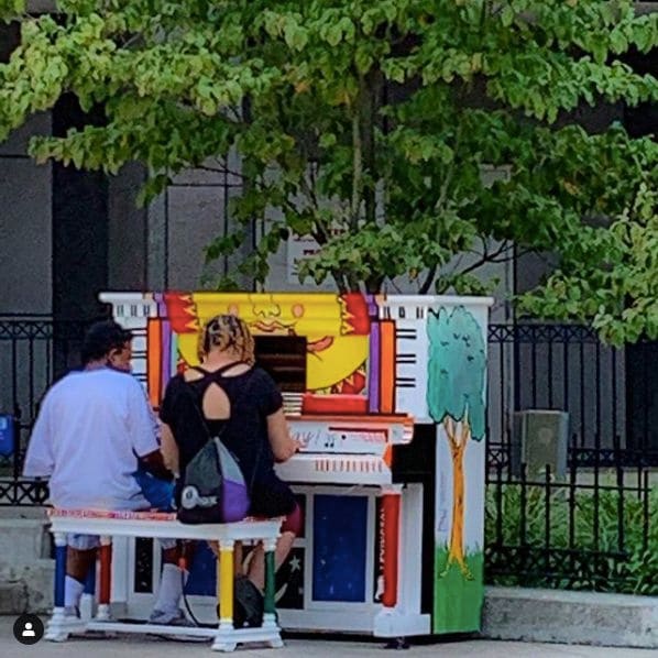 Public piano in Lexington, Kentucky, United States