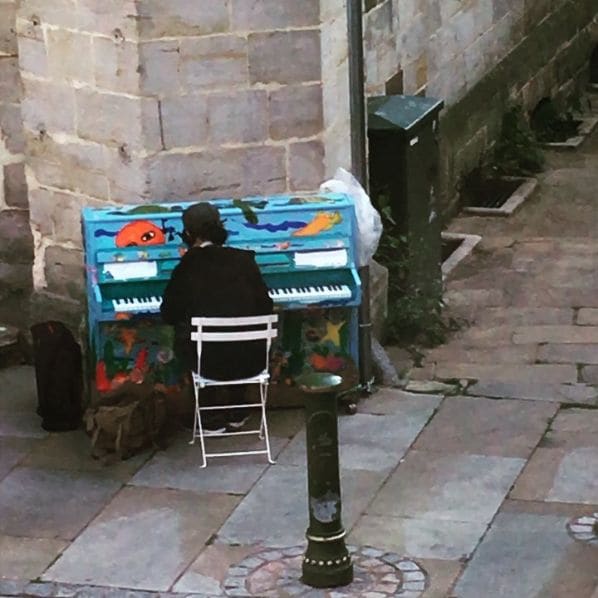 Public piano in West Sussex, England, United Kingdom