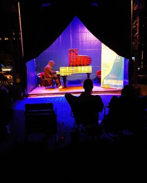 Public piano in Munich, Bavaria, Germany