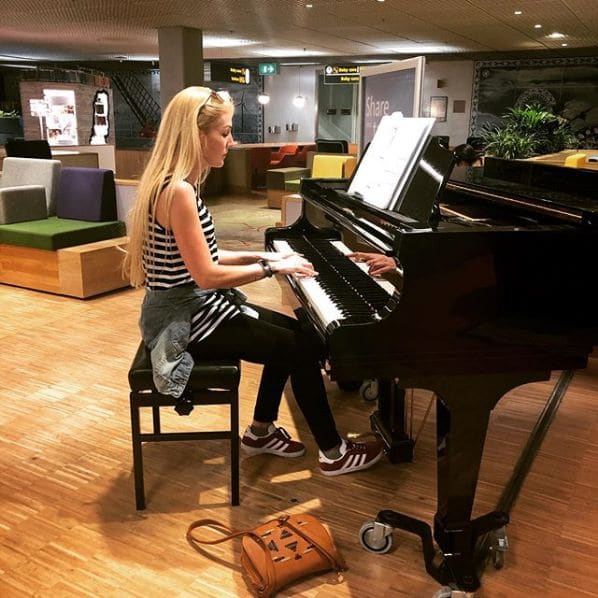 Public piano in Schiphol, North Holland, Netherlands