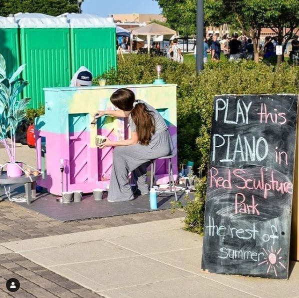Public piano in Green Bay, Wisconsin, United States