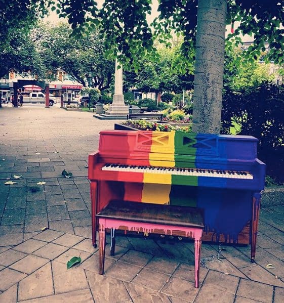 Public piano in Port Coquitlam, British Columbia, Canada