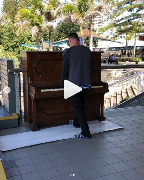 Public piano in Maroochydore, Queensland, Australia