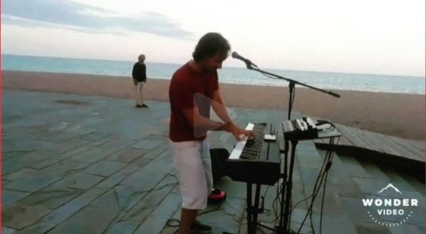 Public piano in Girona, Catalonia, Spain