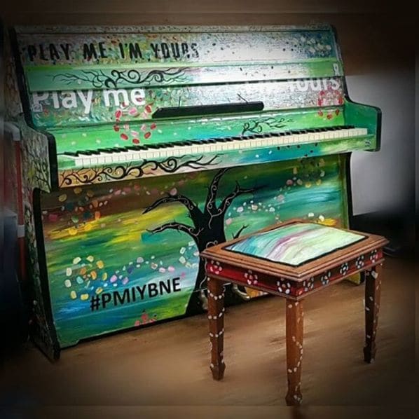 Public piano in Brisbane City, Queensland, Australia