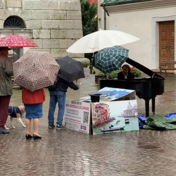 Public piano in Belluno, Veneto, Italy