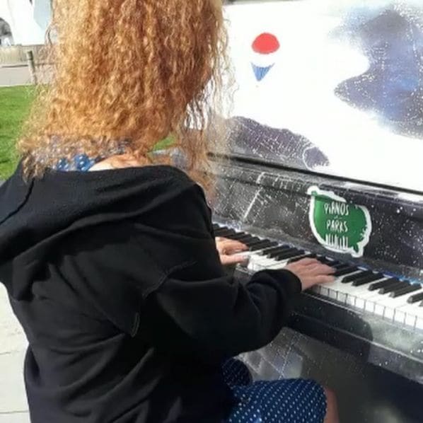 Public piano in Kelowna, British Columbia, Canada