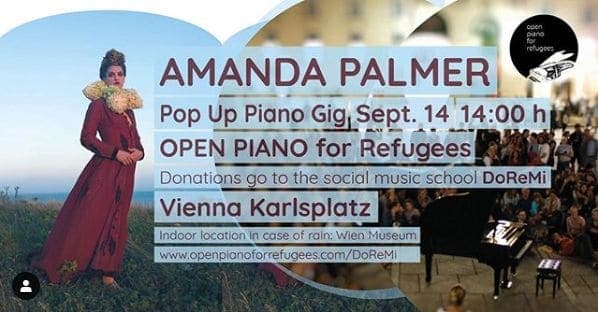 Photo of Resselpark, Karlsplatz at Kiosk Calypso, Karlsplatz, Wieden, KG Wieden, Wieden, Vienna, 1040, Austria. 📌 Wien! ÜBERRASCHUNGS-KONZERT: Die wunderbare Amanda Palmer wird…