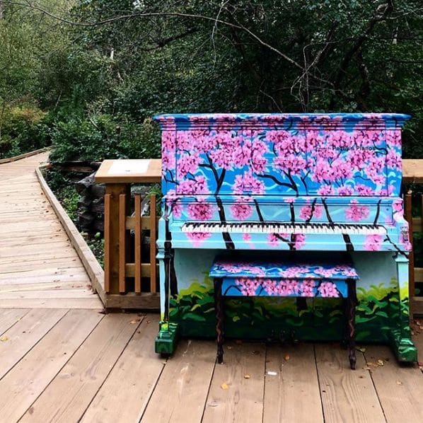 Public piano in Richmond, British Columbia, Canada