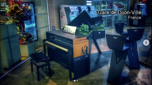Public piano in Dijon, Bourgogne-Franche-Comté, France