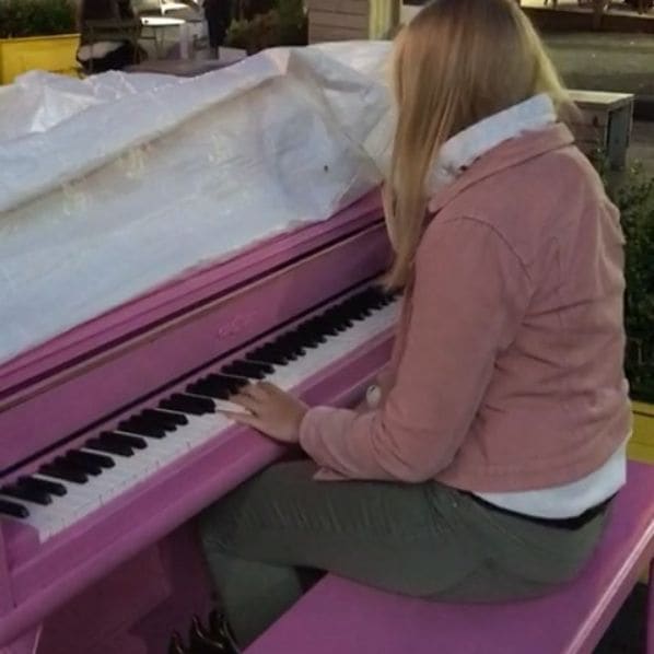 Public piano in Vancouver, British Columbia, Canada