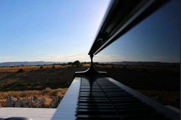 Public piano in Brindisi, Apulia, Italy