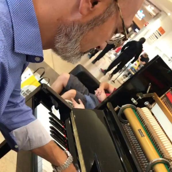 Public piano in Cremona, Lombardy, Italy