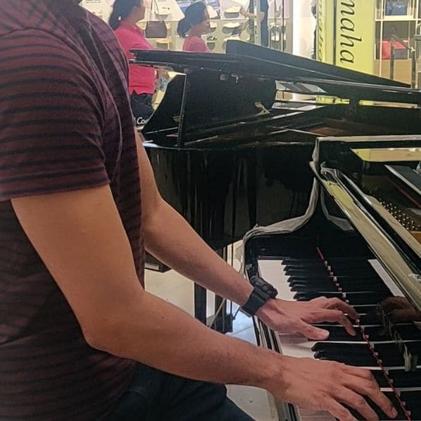Public piano in Makati, Philippines