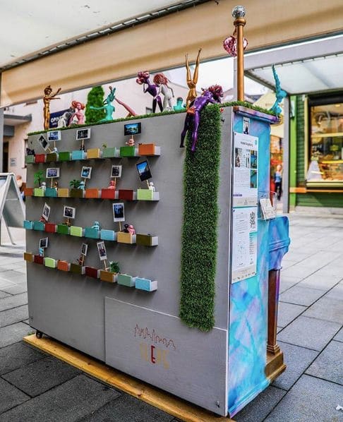 Public piano in Augsburg, Bavaria, Germany