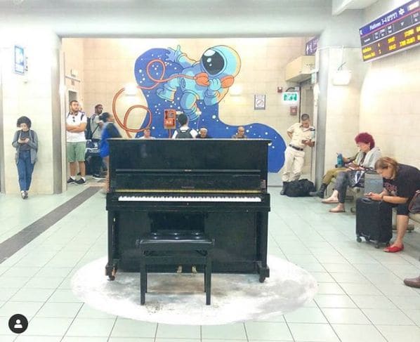 Public piano in Tel Aviv-Yafo, Tel Aviv District, Israel