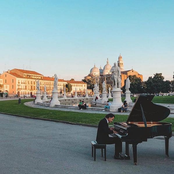 Public piano in Padua, Veneto, Italy