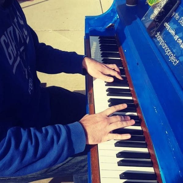 Public piano in Norfolk County, Massachusetts, United States
