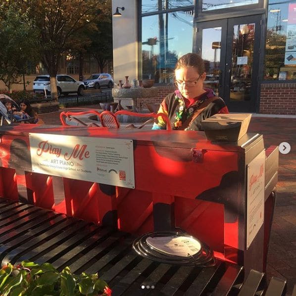 Public piano in Bethesda, Maryland, United States