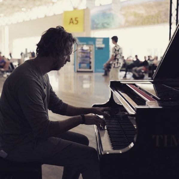 Public piano in Sassari, Sardinia, Italy