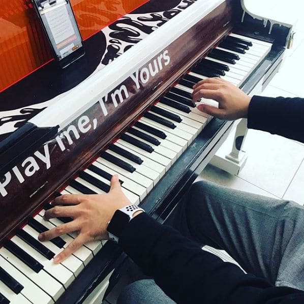 Public piano in Brisbane City, Queensland, Australia
