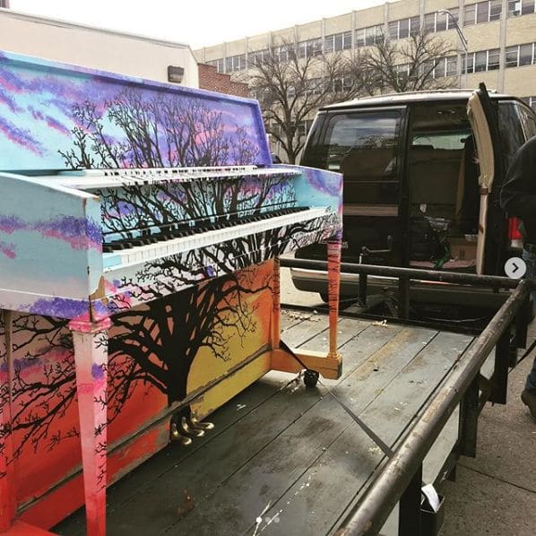 Public piano in Columbia, Missouri, United States