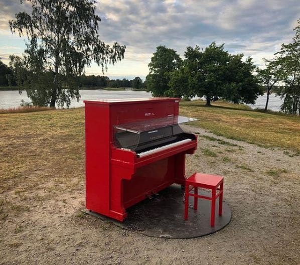 Public piano in Karlstad, Sweden