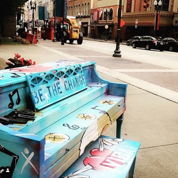 Public piano in Knoxville, Tennessee, United States