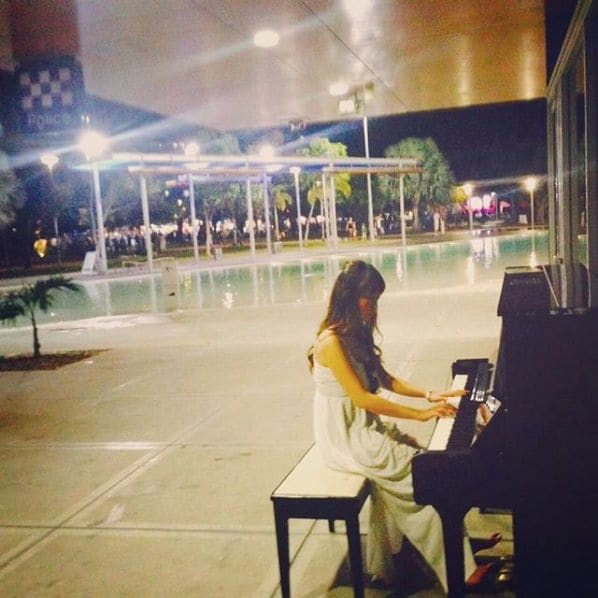 Public piano in Cairns, Queensland, Australia