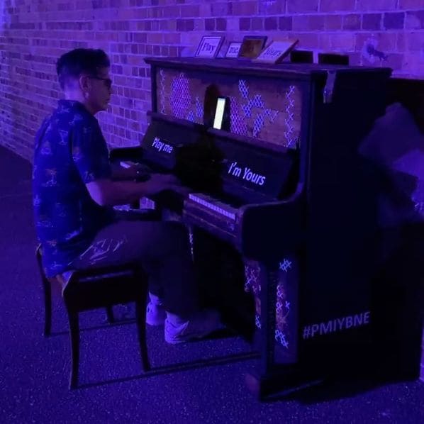 Public piano in Brisbane City, Queensland, Australia