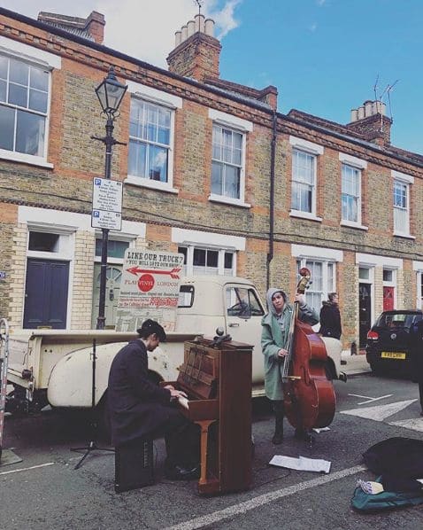 Public piano in London, England, United Kingdom
