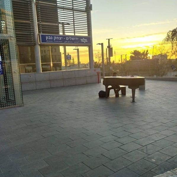 Public piano in Jerusalem, Jerusalem District, Israel