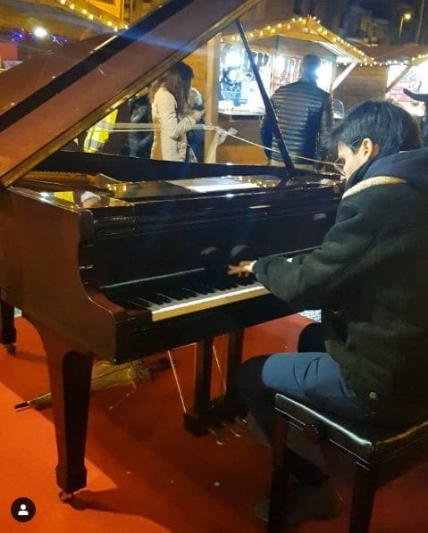 Public piano in Cagliari, Sardinia, Italy